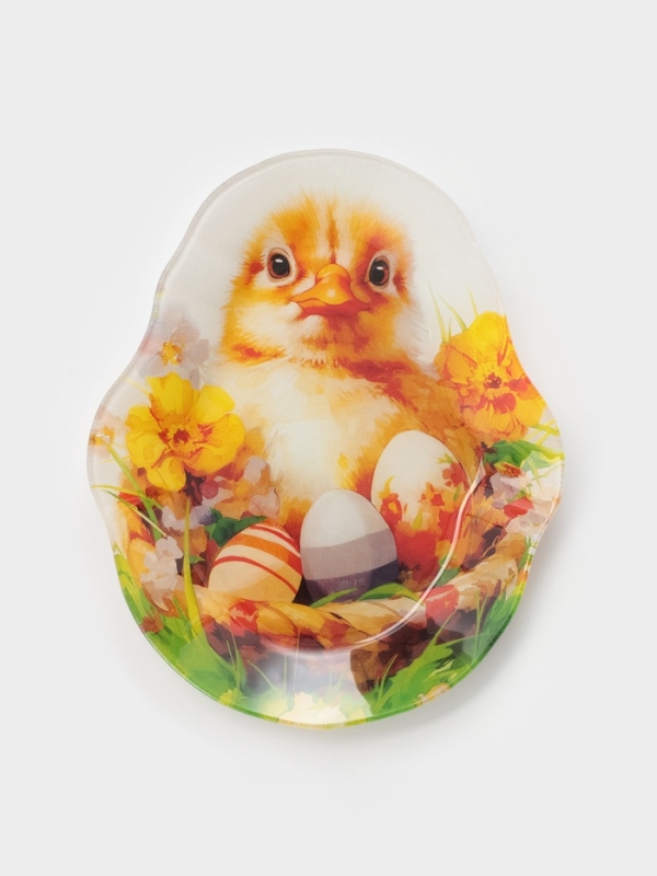Блюдо сервировочное "Пасха. Милые цыплята", 23х19х1,5 см