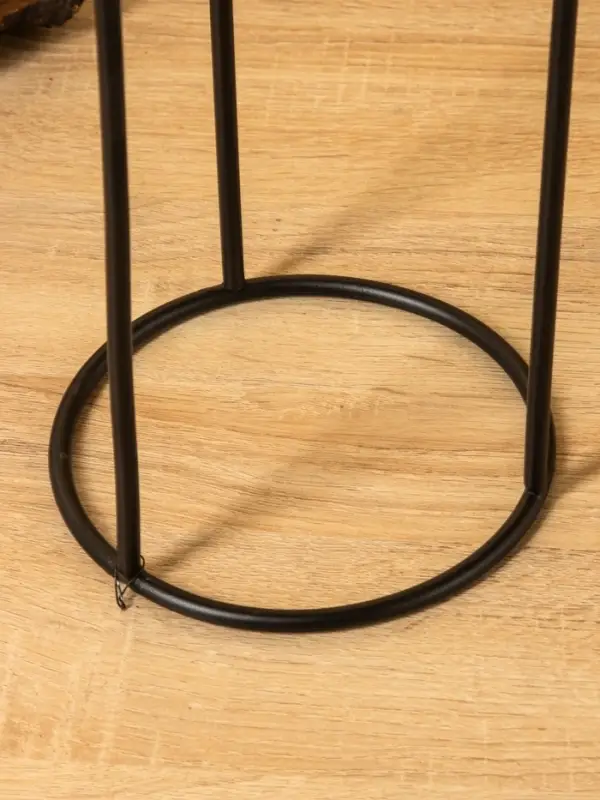 Кашпо на подставке "Золотое руно" железо 15,5х15,5х35,5 см