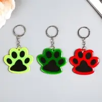 Брелок для ключей на кольце &laquo;Лапка&raquo;, светоотражающий, 5.5&times;5 см, МИКС