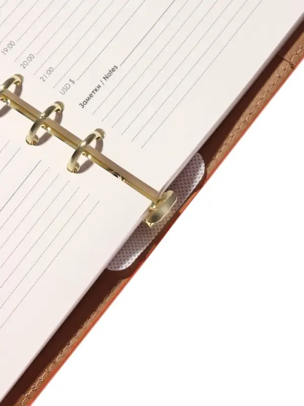 Органайзер на кольцах, A5, с клапаном, 80л, линия, к/зам, Оражевый