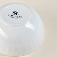 Набор салатников фарфоровых SL Home &laquo;Винтаж фрэнч&raquo;, 800 мл, d=15 см, цвет белый