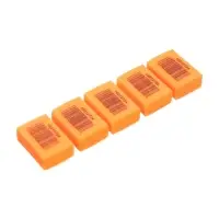 Набор ластиков 5 штук прямоугольных НЕОН оранжевый (штрихкод на штуке)