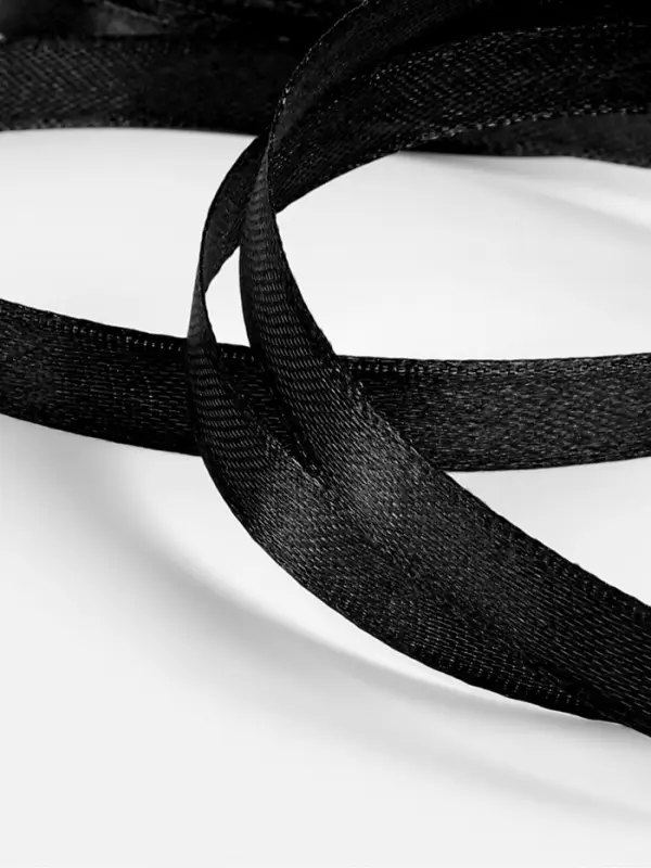 Лента атласная, 10 мм &times; 23 &plusmn; 1 м, цвет чёрный №39