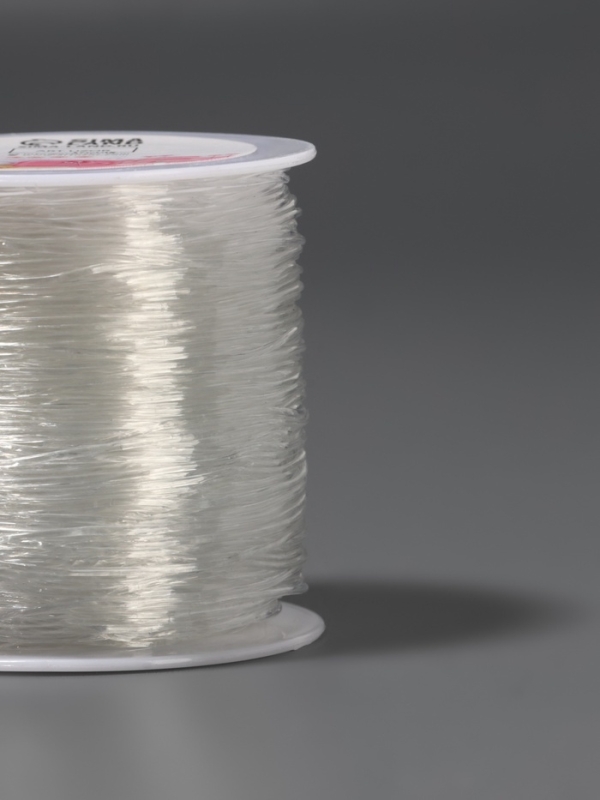 Нить для плетения 100&plusmn;1м d1мм эластичная силикон прозрачный АУ