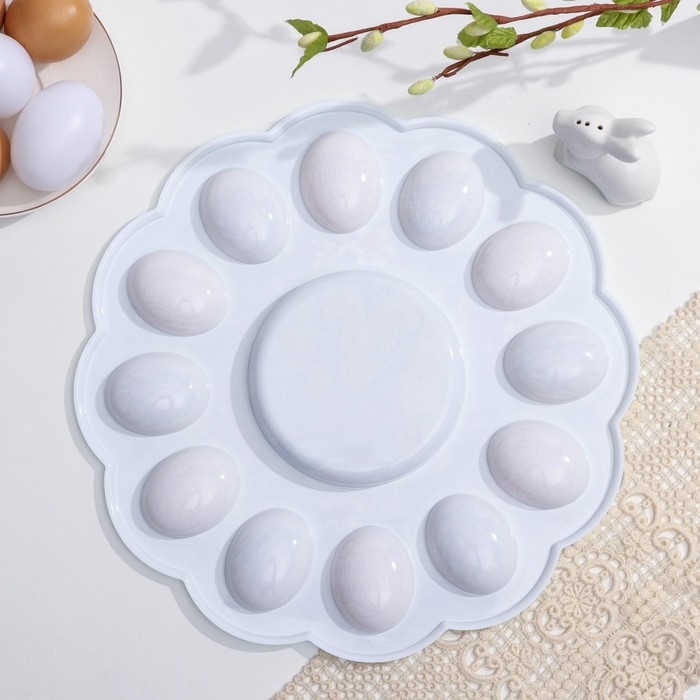 Пасхальная подставка на 12 яиц и кулич &laquo;Кролик&raquo; на пасху, 30 х 30 см.