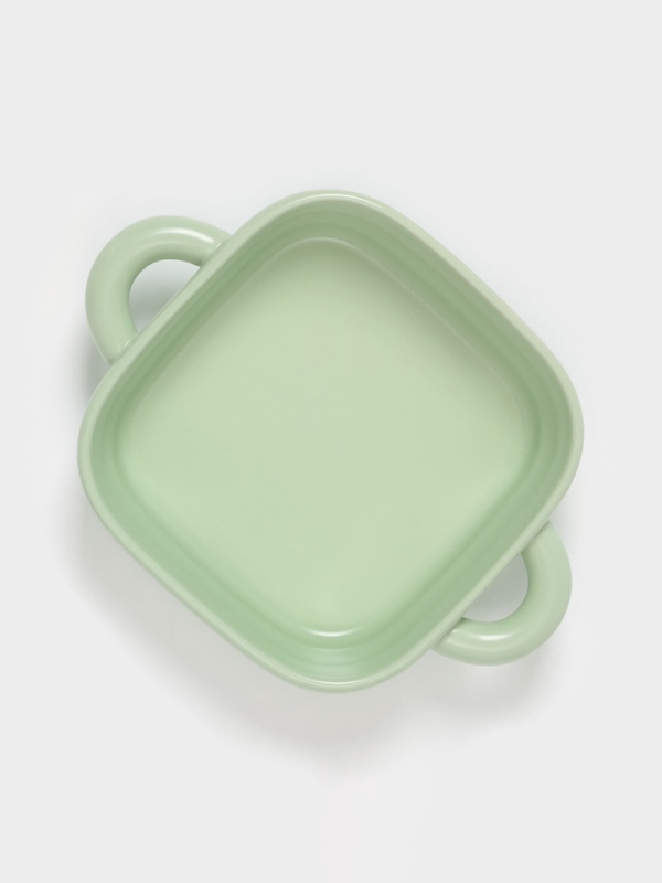 Форма для запекания Доляна &laquo;Зефир&raquo;, 900 мл, 18&times;18 см, квадратная, керамика, зелёная