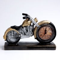 Часы настольные интерьерные, &laquo;Байк&raquo;, на батарейках, 28&times;7.4&times;17 см, d-7 см