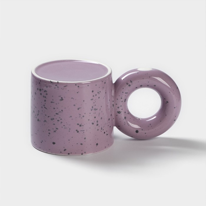 Кружка керамическая &laquo;Бублик&raquo;, 300 мл, цвет сиреневый