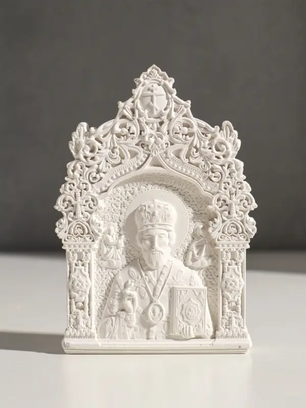 Икона с подвесом "Николай Чудотворец", размер 12х8х2 см,гипс