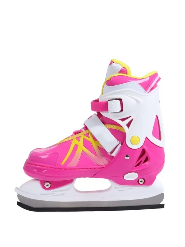 Коньки раздвижные BlackAqua, р. 39-42, для фитнеса, с роликовой платформой, цвет фуксия