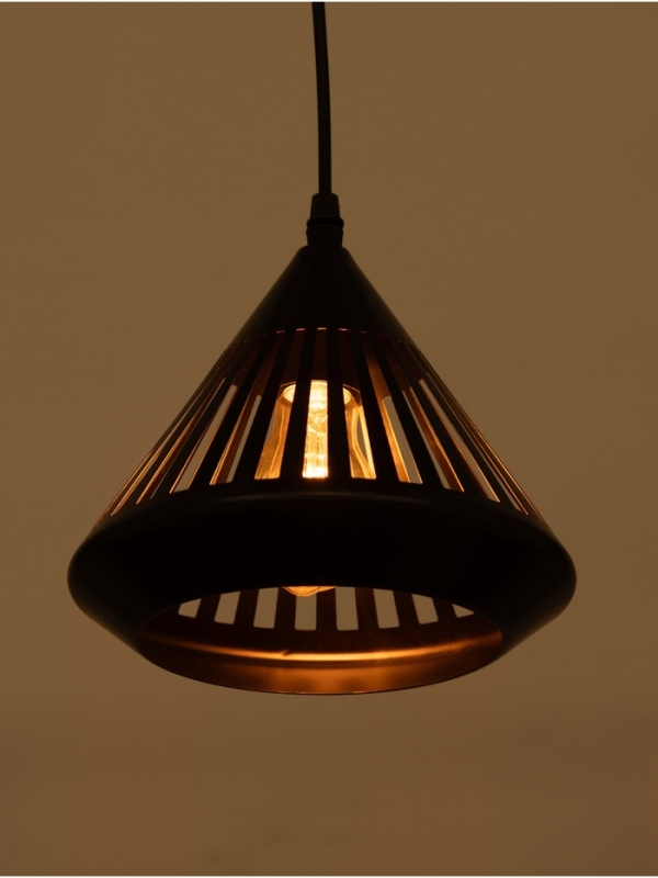 Светильник "Тень" 1х40Вт Е27 черный 20х20х19(+100)см