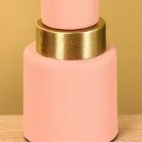 Подсвечник на 1 свечу текстурный "Пудровый" 10,5х10,5х20 см