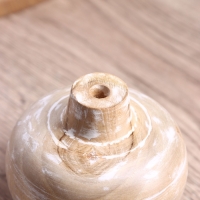 Ваза "Антика" дерево Джати, 10х10х9 см, цв. бежевый