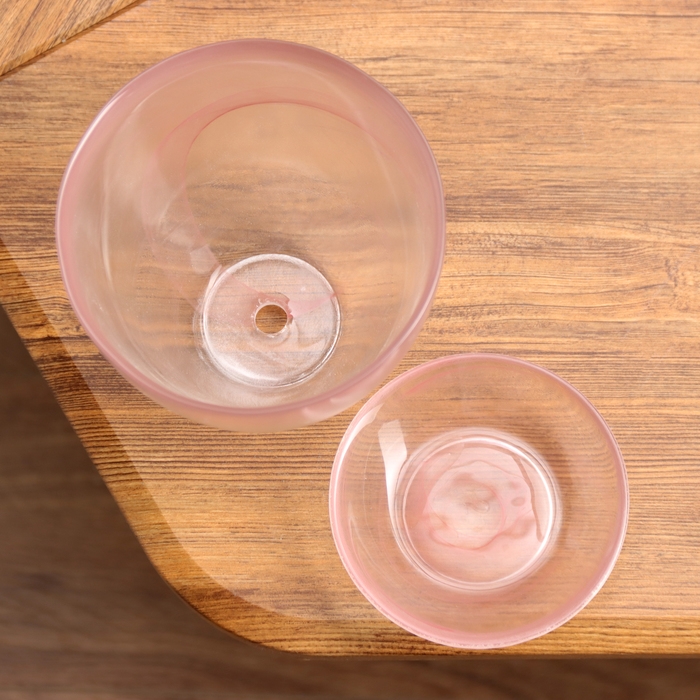 Горшок цветочный с поддоном №2 "Алеб" розовый, 0,85 л