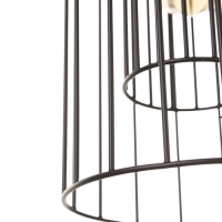 Светильник "Крит" 1х40Вт Е27 черный/коричневый 16х16х40,5(140)см