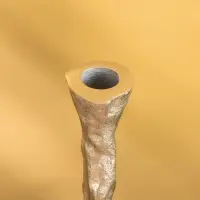 Подсвечник "Капель" алюминий 30 см, цв. серебро