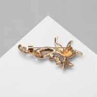 Брошь &laquo;Птица счастья&raquo;, цвет бело-голубой в золоте