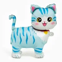 Воздушный шар фольгированный 22" &laquo;Голубая кошка&raquo;, фигура под воздух