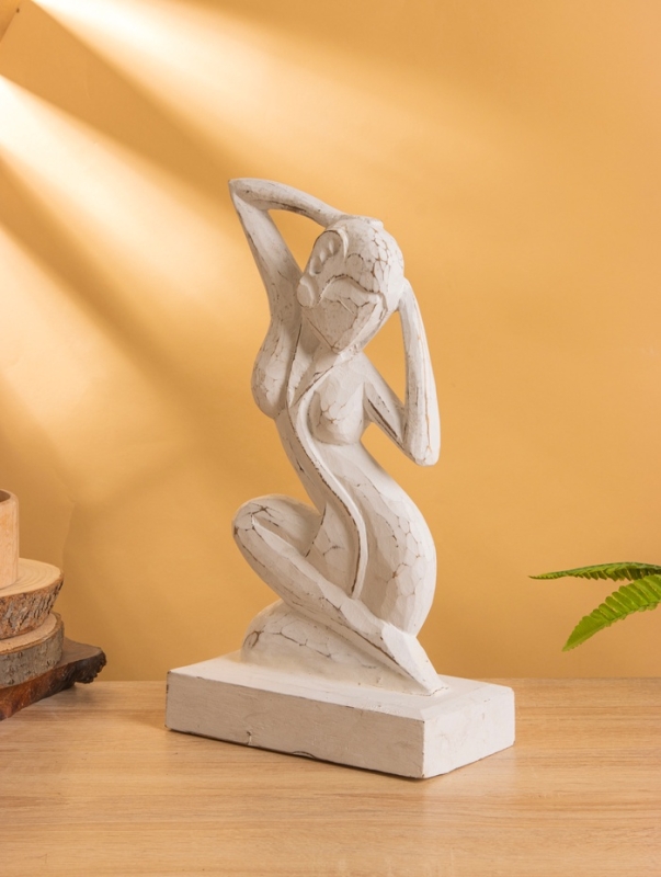 Сувенир "Изящество" дерево 20х10х35 см, цв. белый