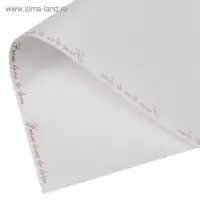 Плёнка матовая с рисунком &laquo;Романтическое послание&raquo;, белая, 60&times;60 см