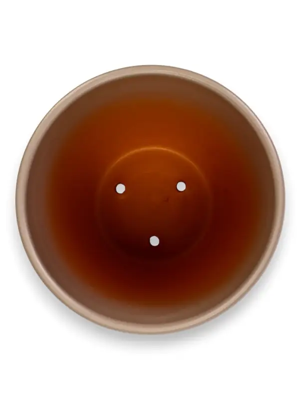 Горшок цветочный с поддоном 5 л, d122/h19,5 см капучино керамика, "Туман" (М)