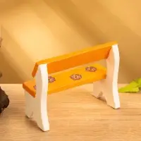 Сувенир дерево "Скамейка с цветами" цв. оранжевый, 11х5х9 см