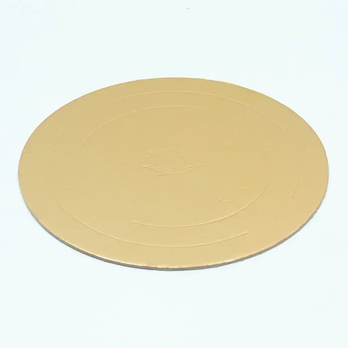 Подложка для торта усиленная, 22 см, золото 2.5 мм