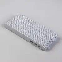 Пилка для ногтей, прямая, 180/200 грит, 18 см, фасовка 20 шт., серая