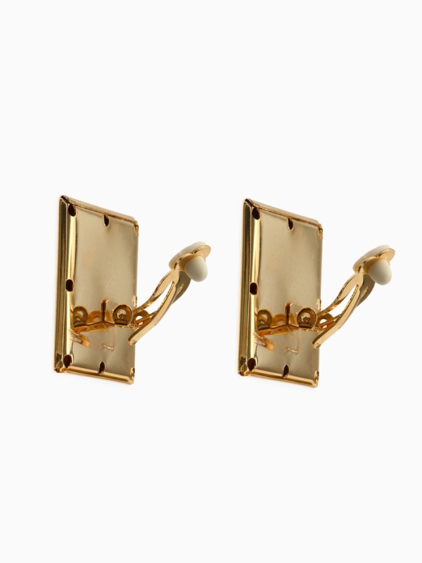Клипсы &laquo;Тренд&raquo; квадрат, цвет золото