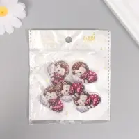 Декор для творчества акрил "Малыш ёжик в пижамке сладко спит на подушке" 2,9х3,4х0,3 см