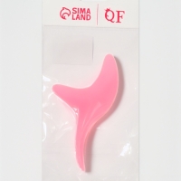 Массажер д/лица смола Гуаша Бумеранг 12*6*3,5см розовый пакет QF