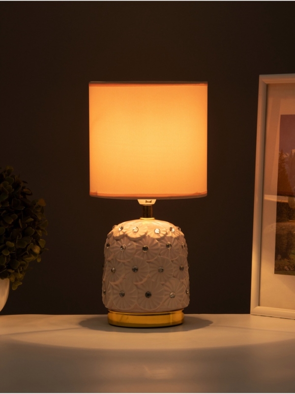 Лампа настольная "Букет" 1х40Вт Е14 розовый 14,5х14,5х30см МОДЕЛЬ: