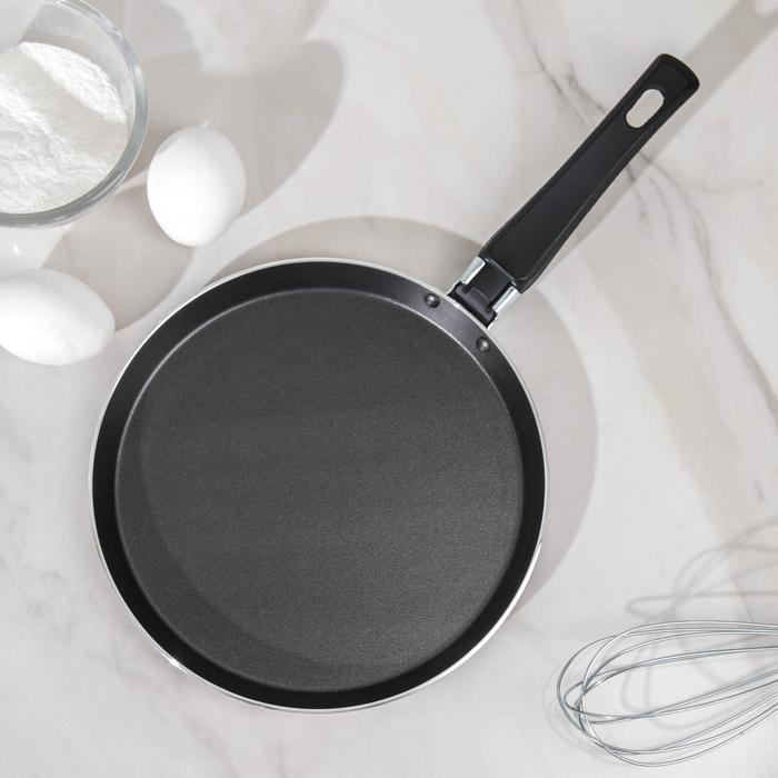 Сковорода блинная &laquo;Эксперт&raquo;, d=22 см, пластиковая ручка, антипригарное покрытие, цвет бордовый