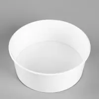 Тарелка (Контейнер без крышки) одноразовая глубокая "Белая" картон, 750 мл