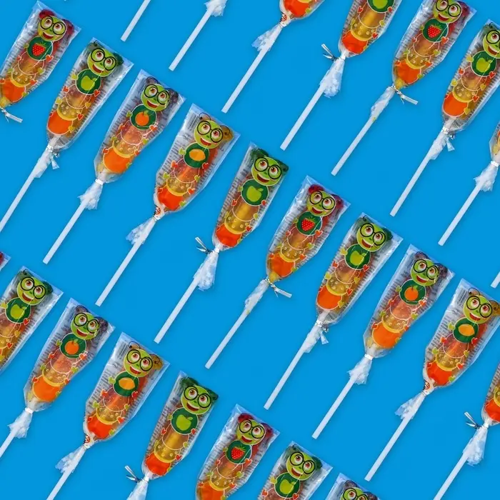 Мармелад фигурный на палочке &laquo;Мармеладсы Зоопарк: гусеница&raquo;, ассорти, 14 г