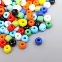 Бисер круглый 6/0 "Разноцветный"  30 гр(+ /- 2гр)