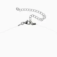 Кулон на леске "Капля росы", цвет белый в серебре