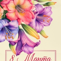 Пакет подарочный вертикальный &laquo;Акварельный букет&raquo;, MS 18 х 23 х10 см