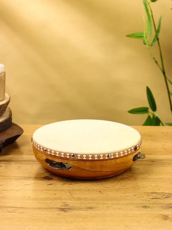 Сувенирный музыкальный инструмент "Бубен" махагон, 19х19х7 см