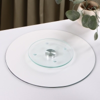 Подставка стеклянная для торта вращающаяся Доляна &laquo;Макаруны&raquo;, d=32 см ㅤ