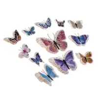 Набор магнитов на холодильник &laquo;Арт Узор. Газетные&raquo;, 12 шт., картон, двойные крылья, h=4-10 см