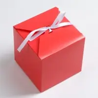 Коробка складная красная, 10 х 10 х 10 см