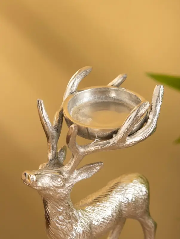 Подсвечник "Лесной олень" 13х7,5х18 см, алюминий