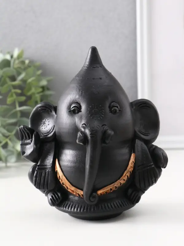 Фигура &laquo;Ганеш&raquo;, 14.5&times;13.5&times;9 см, чёрная