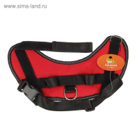 Шлейка К9 мягкая светоотражающая, размер M, ОГ 55-65 см, вес 11-20 кг, красная