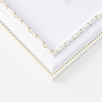 Фоторамка пластик "МИРАМ" 21х29,7 см (A4), белый с золотом