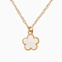 Набор 2 пред-та: серьги,кулон "Цветочки", цвет белый в золоте 44+удл.