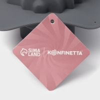 Форма для выпечки и муссовых десертов KONFINETTA &laquo;Грани&raquo;, силикон, 19&times;15,3&times;8,8 см, серая