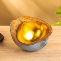 Чаша из кокоса, 22&times;19&times;10 см, сине-золотая