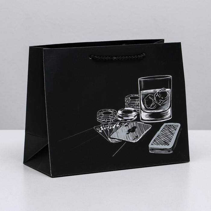 Пакет подарочный ламинированный горизонтальный, упаковка, Hobby, MS 23 х 18 х 10 см